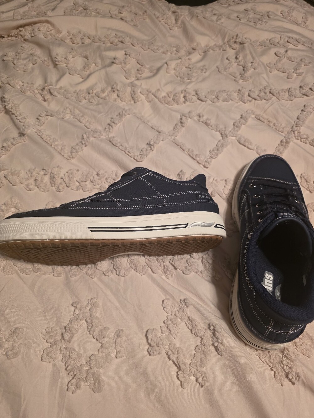 Skechers Navy Canvas Lace-Up Sneakers - Picture 3 of 4
